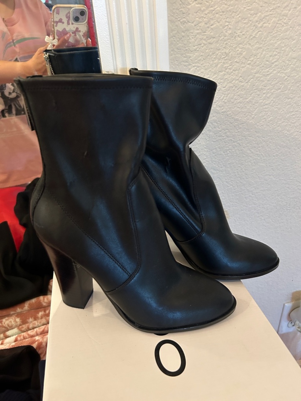 Aldo Black Women's High-Heel Ankle Boots - Sleek Modern 8.5
